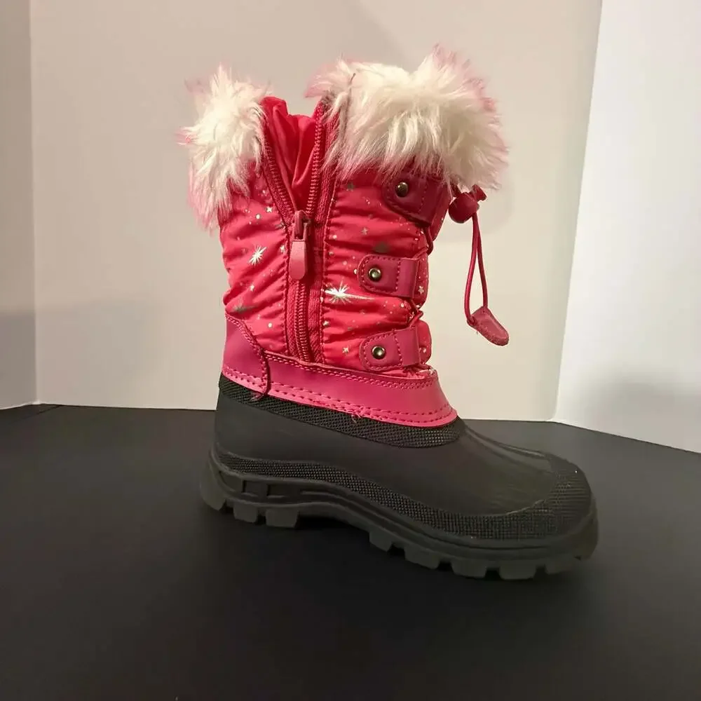 Dream Pairs Kids Girls Pink Waterproof Insulated Snow Boots Size‎ 13